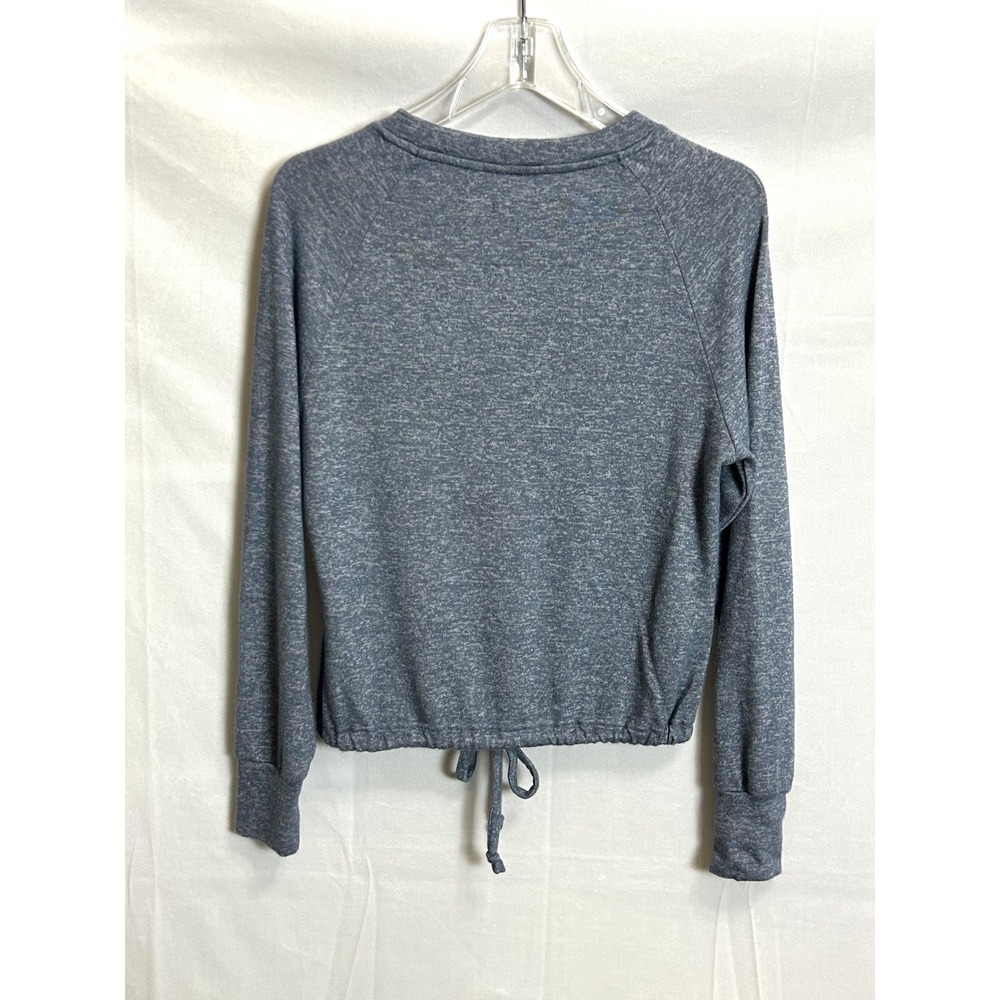 UGG Womens Blue Heathered EcoVero Viscose Drawstring Hem Sweatshirt XS 1117993 - Picture 7 of 9